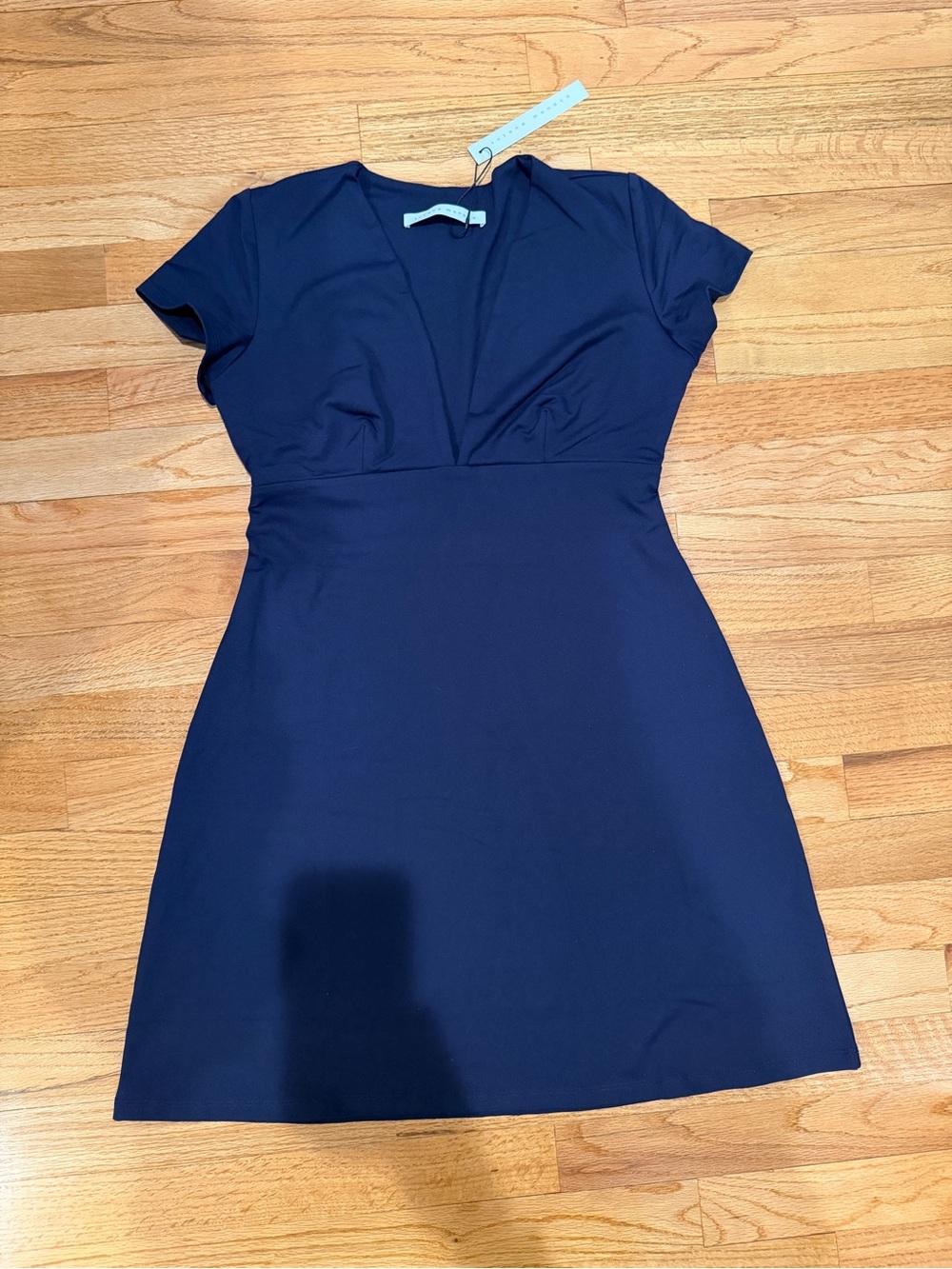 Susana Monaco Navy V-Neck Mini Dress Size Medium Retails $228
